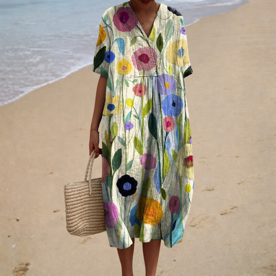 Aurélie | Robe Fleurie Bord de Mer