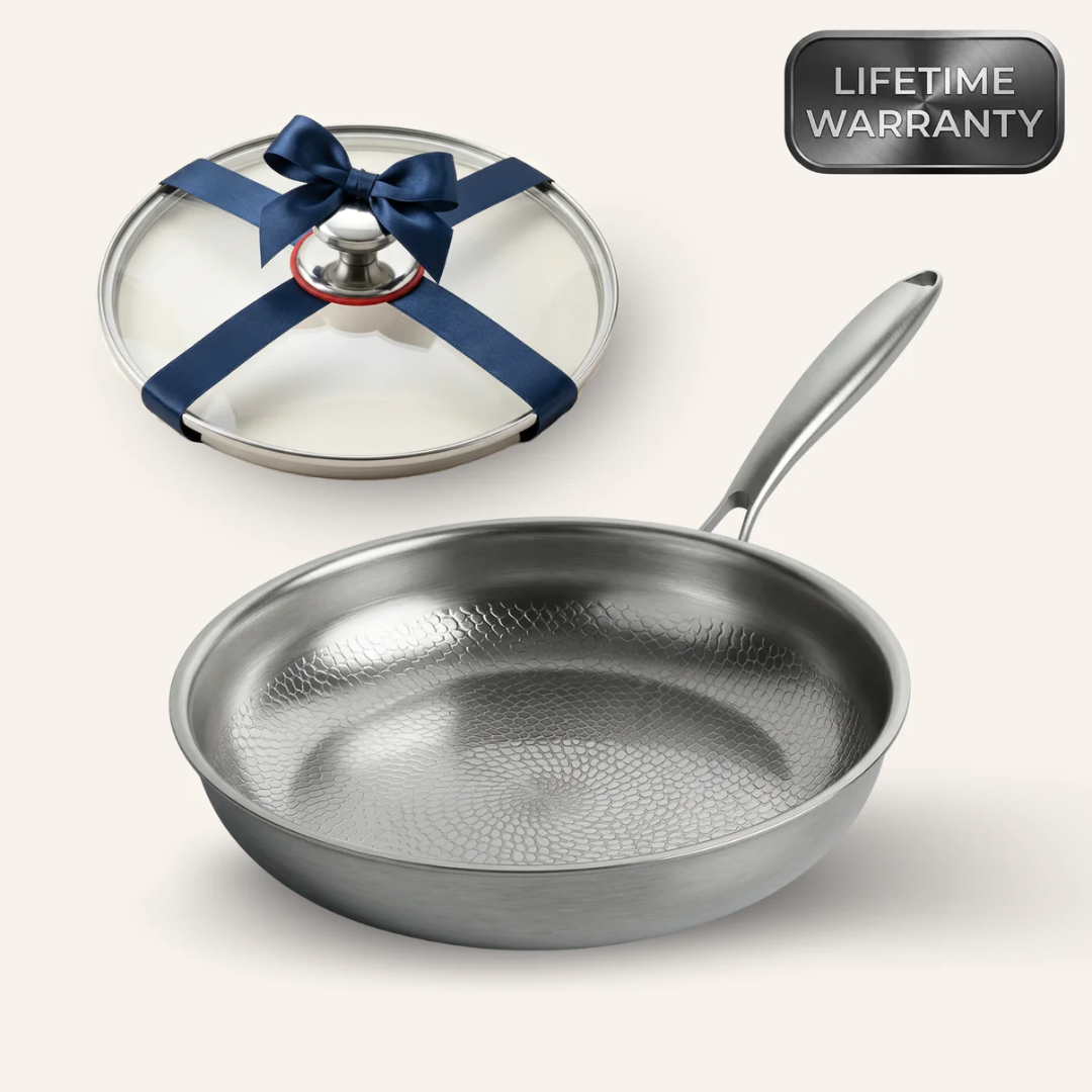 Cooper Titanium Hammered Pan + Lid